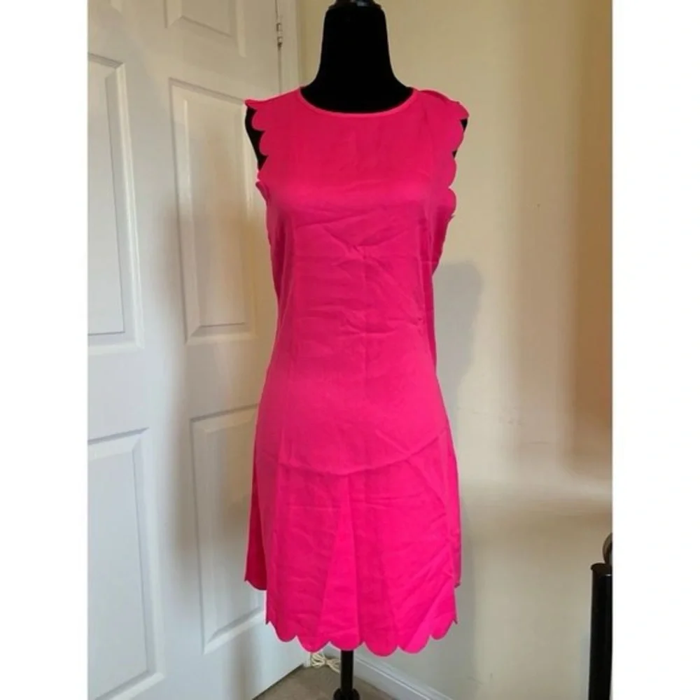 Pink Scallop Trim Dress - Picture 4 of 5